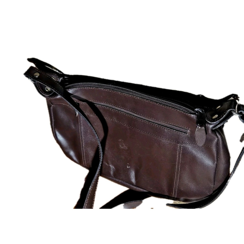 Vintage. Empress Handbag  Genuine leather. Chocolate Brown.  Pockets.